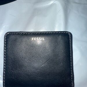 Fossil Black Leather Card Holder